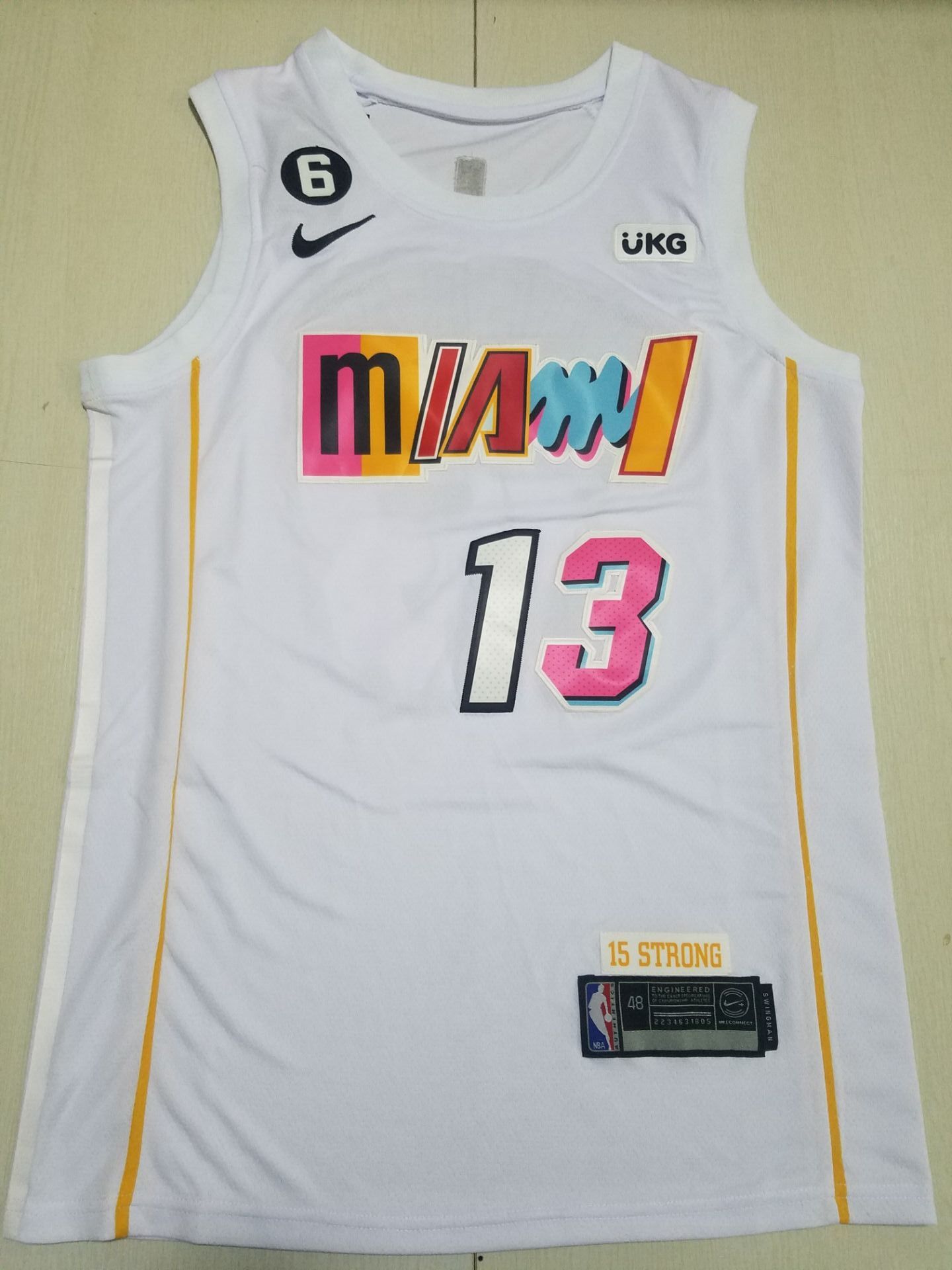 Men Miami Heat #13 Adebayo White City Edition 2022 Nike NBA Jersey